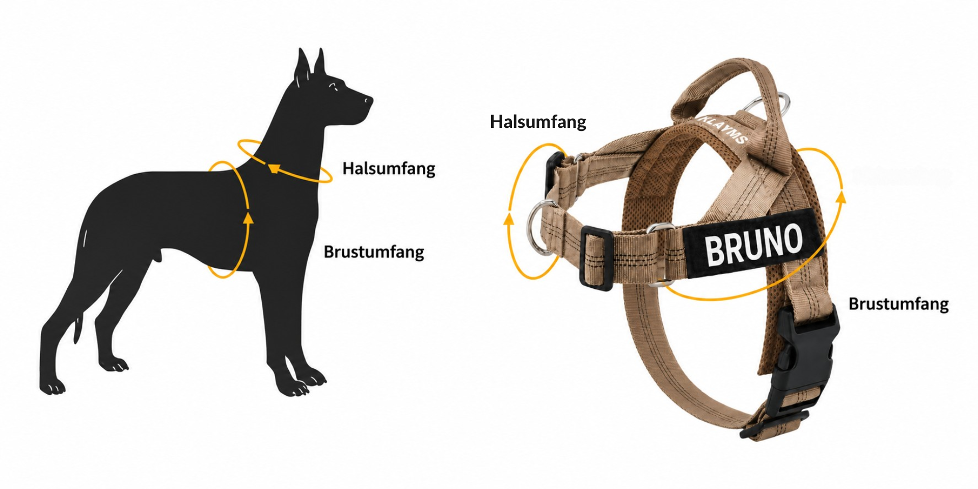 KLAYMS Messanleitung für Halsumfang und Brustumfang